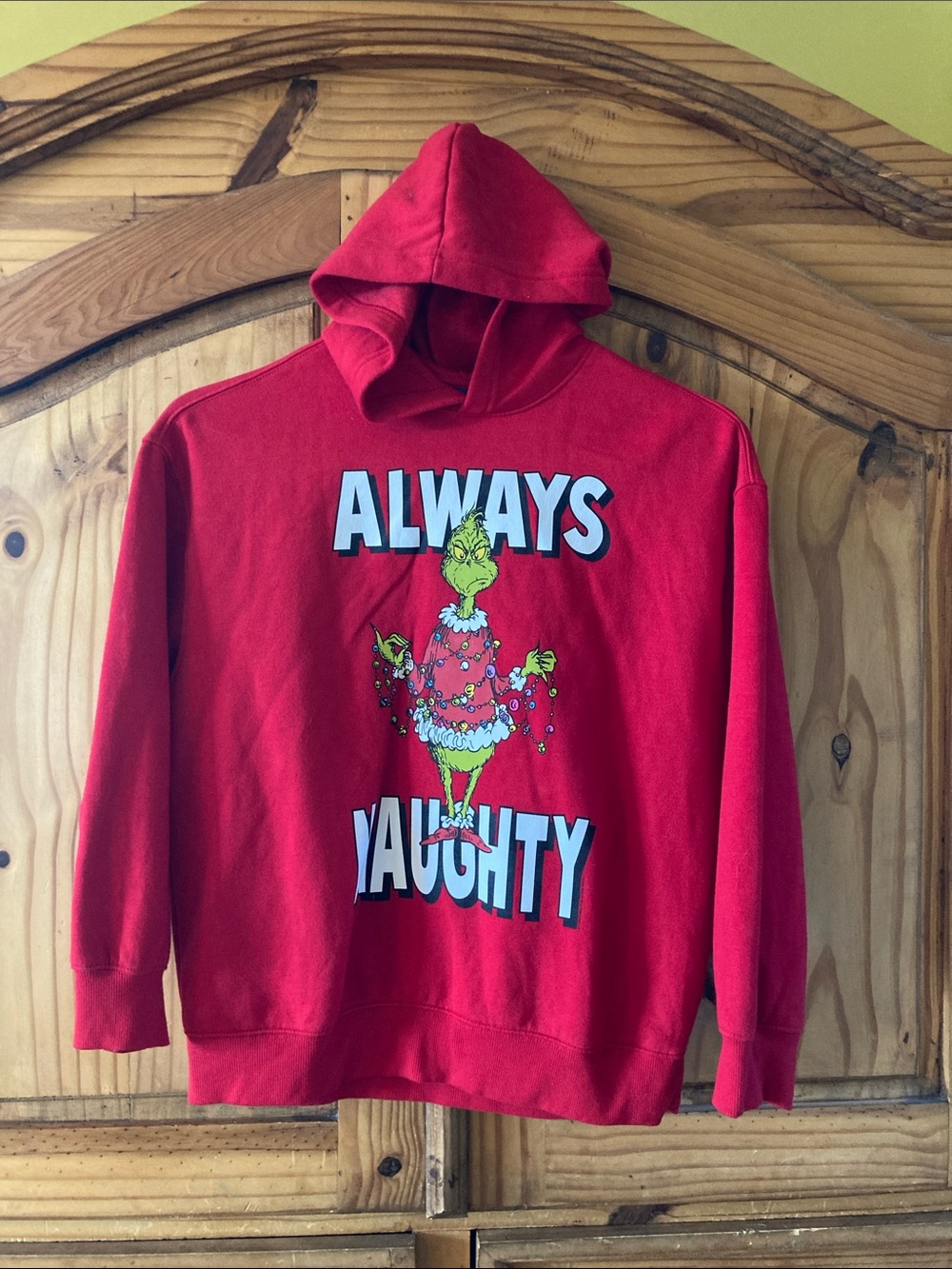 Girls Old Navy The Grinch red hoodie size L (10/12)